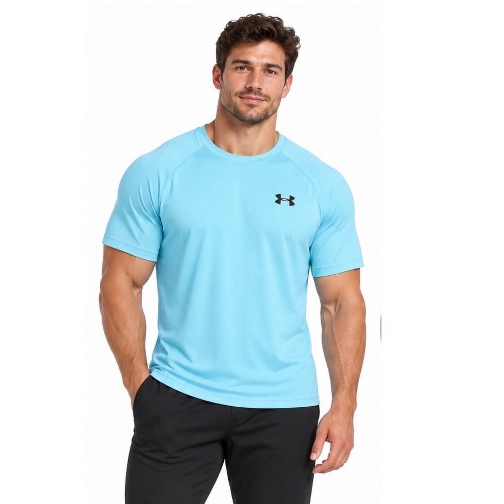 Under Armour Mens Velocity 2.0 SS Tee Light Blue 3XL New Athleisure Chic 110-59